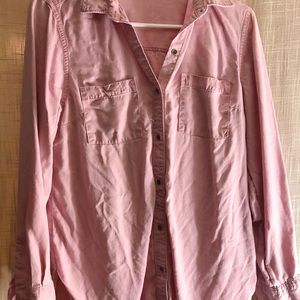 Pink button up blouse